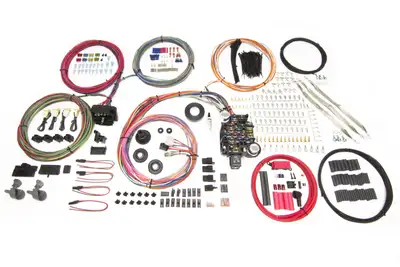 Painless Wiring 25 Circuit Pro Series Harness; w/GM Truck Key In Dash; Pre-Terminated Mounted Ignition Switch Wiring/Connectors; Bulkhead Firewall Pass-Through; Incl. Hardware/Fasteners;