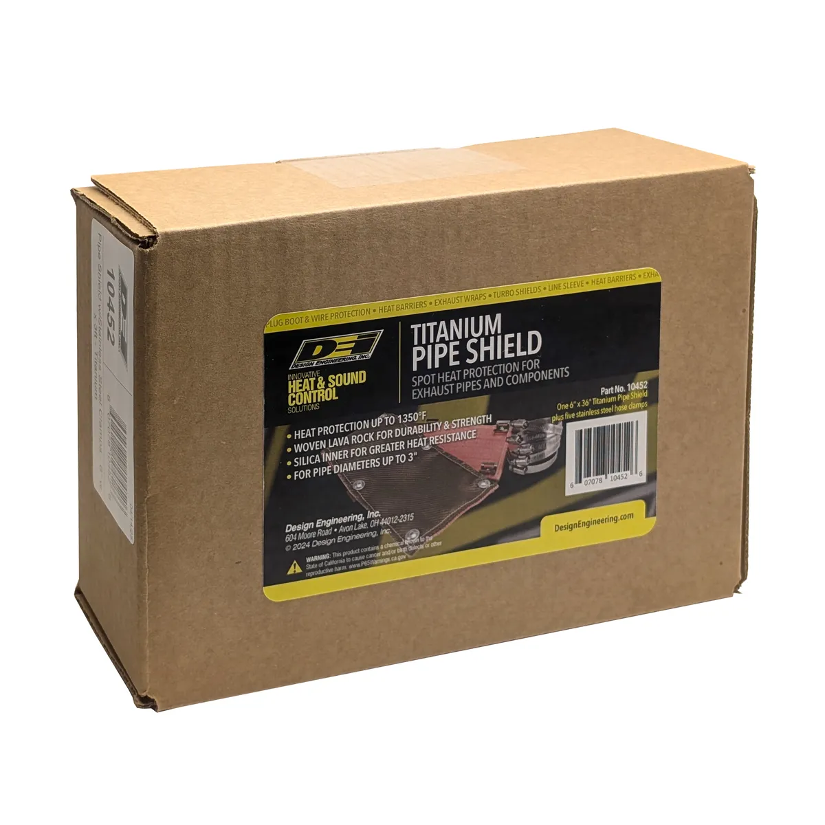 DEI Titanium Pipe Shield - Exhaust Heat Shield 3ft x 6in product image
