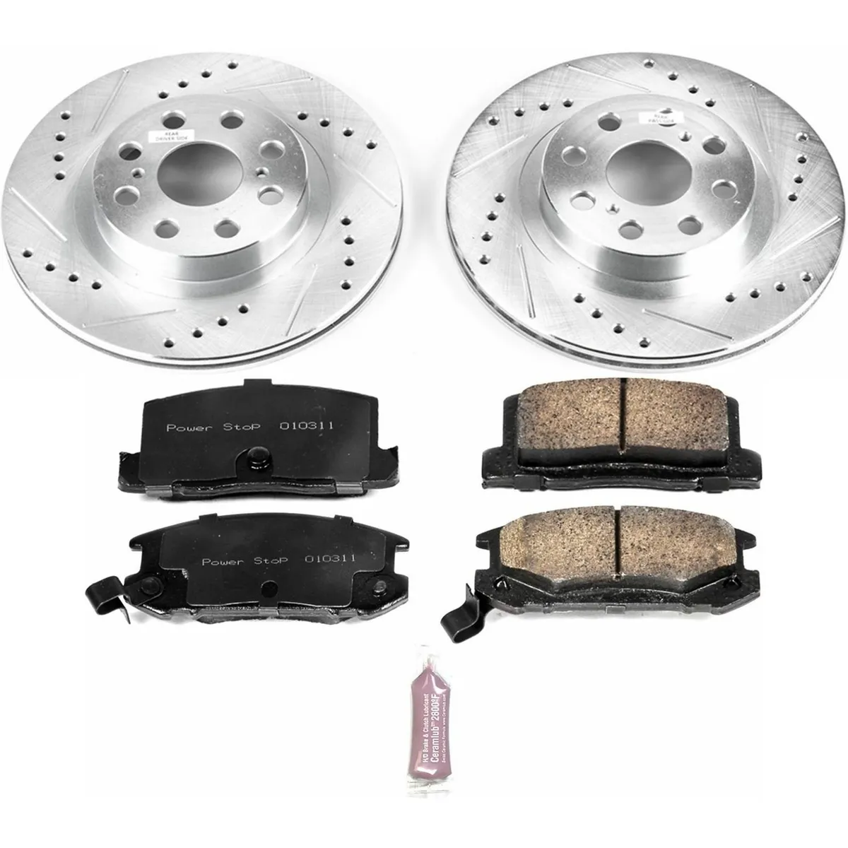 Z23 Evolution Sport Upgrade Kit: Drilled/Slotted Rotors; Carbon-Fiber Ceramic Pads W/Hardware product image