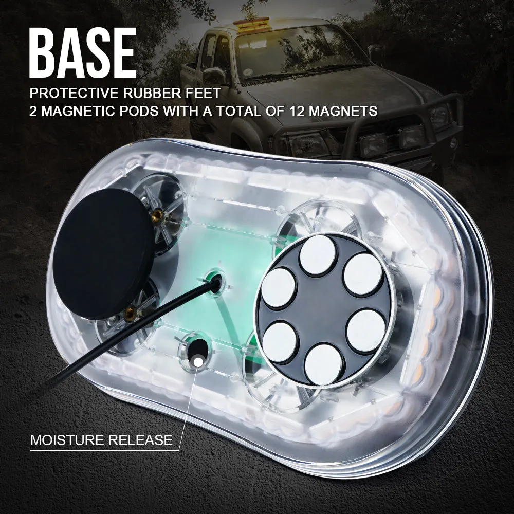 Amber LED Rooftop Strobe Light with Magnetic Base | Delta Series product image