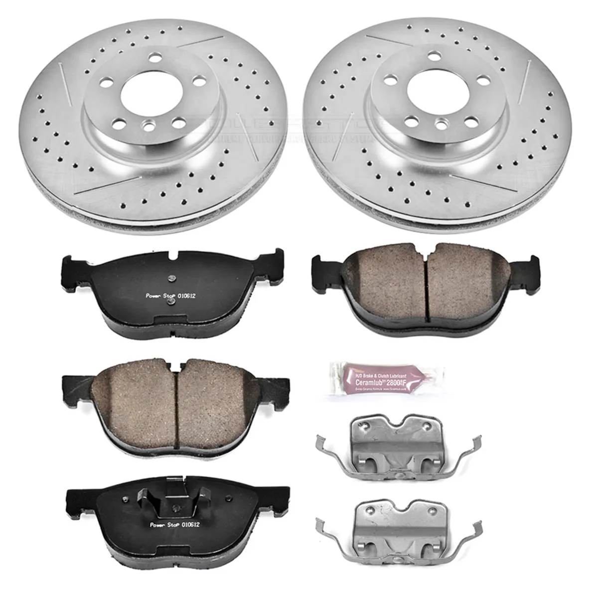 Z23 Evolution Sport Upgrade Kit: Drilled/Slotted Rotors; Carbon-Fiber Ceramic Pads W/Hardware; Pad Sensors product image