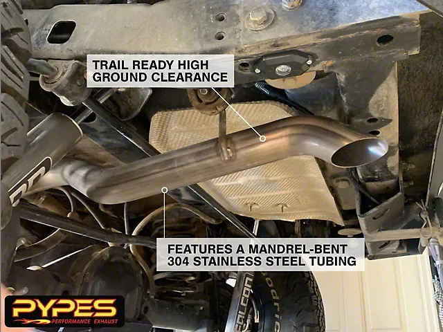 2007-2018 Jeep Wrangler JK 2/4 Door High Ground Clearance Cat Back Exhaust System M-80 Race Pro Muffler 409 Stainless Pypes Performance Exhaust product image
