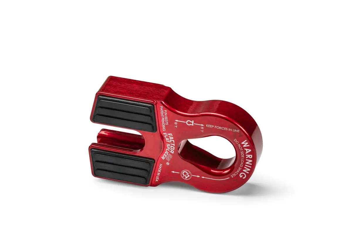 Factor 55 Factor 55 00375-01 FLAT SPLICER 3/8-1/2 SYNTHETIC ROPE SPLICE-ON SHACKLE MOUNT -- RED