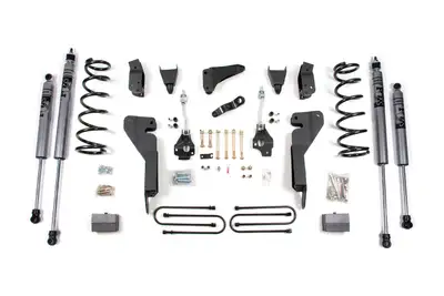 Zone Offroad 2003-2007Dodge2500 6 Suspension Lift Kit w/3.5in Axle-dsl - Front Coils Rear Block - Fox 2.0 Adventure Series Shocks