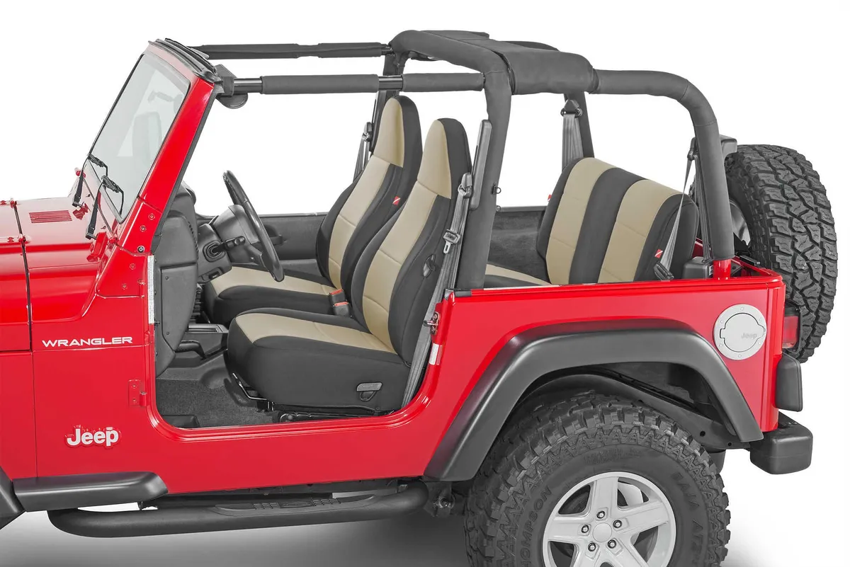 Jeep Wrangler Neoprene Seat Covers for 97-02 Jeep Wrangler TJ Tan Diver Down product image