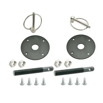 Specialty Products Company / SPC Performance Hood Pin Kit Flip-Over Clips 1/2in Dia. Black