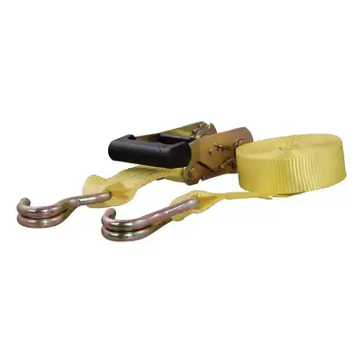 CURT (Single)ratchet Strap 5000/1667 14ft x 1.5in Yellow W/Yellow Zinc Jhooks