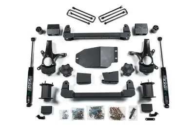 Zone Offroad 07-13 Chevrolet Silverado/GMC Sierra 1500 6.5 Inch Lift Kit Front Shock: Strut Spacer, Rear Shock: Fox Adventure Series Zone Offroad