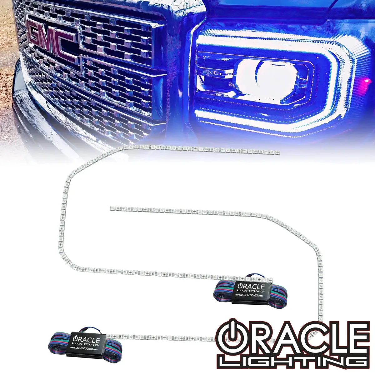 Oracle Lighting Oracle Lighting 2016-2018 Gmc Sierra Colorshift Headlight DRL Upgrade Kit