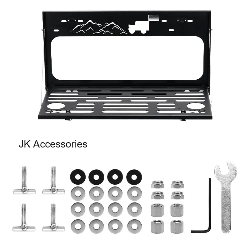 Stainless Steel Rear Foldable Tailgate Table for Jeep Wrangler product image