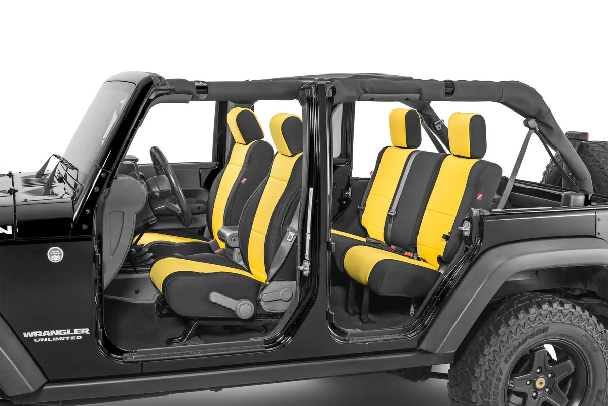 Wrangler JK Unlimited Seat Cover for 11-12 Jeep JK Unlimited Yellow Neoprene Pair Diver Down product image