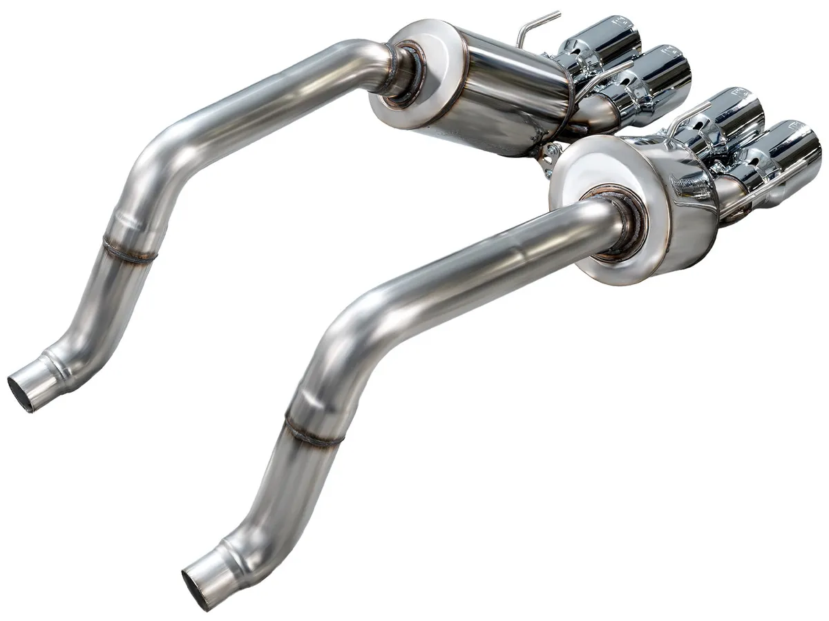AWE Touring Edition Axleback Exhaust for C6 Chevrolet Corvette 6.2L (2009-2013) - Chrome Silver Tips 3015-42662 product image