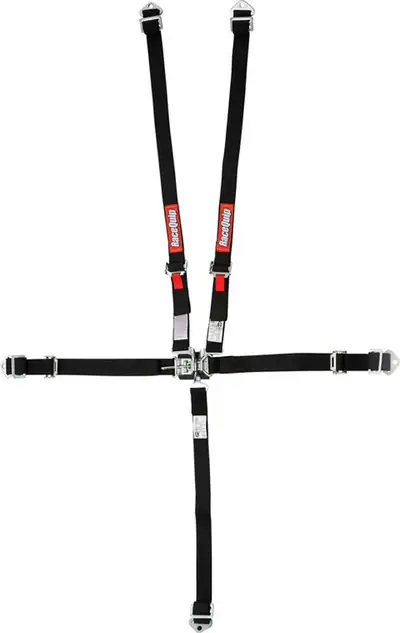 Racequip jr l & l 5pt Harness Set Black