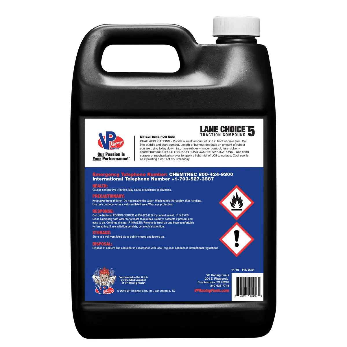 vp Racing 2351 Lane Choice 5 Traction Compound Gallon (1 Pack) product image