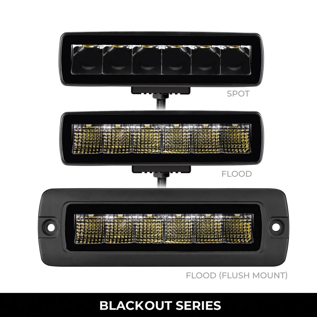 go Rhino 750300621sbs Blackout Series - Sixline 6-Led Spot Lights, Pair product image