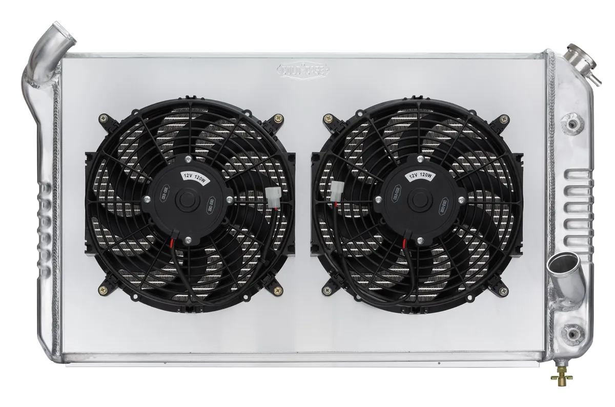 Cold Case Radiators 69-72 Corvette Small Block Aluminum Radiator Dual 12 Inch Fan Kit Cold Case Radiators CHV714AK product image