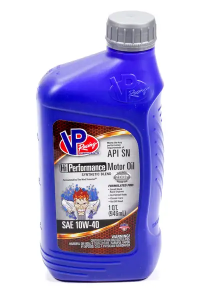 VP Racing Fuels VP Racing Fuels 2965 VP SYN Blend 10W-40 Hi-Performance Motor Oil Qt