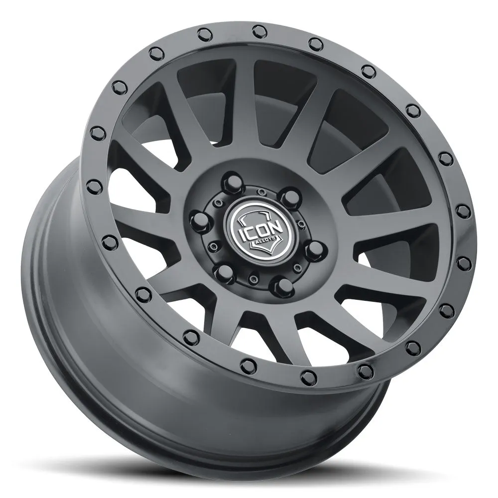 ICON Vehicle Dynamics ICON Alloys Compression, Double Black, 18 x 9 / 6 x 135, 6mm Offset, 5.25" BS