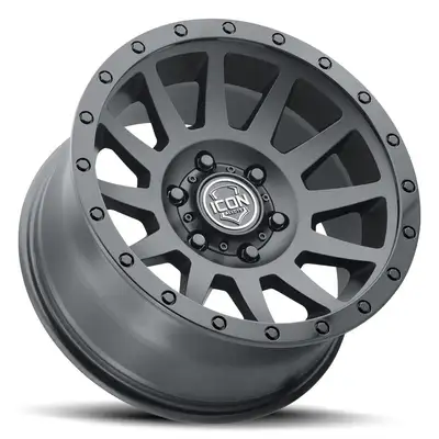 ICON Vehicle Dynamics ICON Alloys Compression, Double Black, 18 x 9 / 6 x 135, 6mm Offset, 5.25" BS