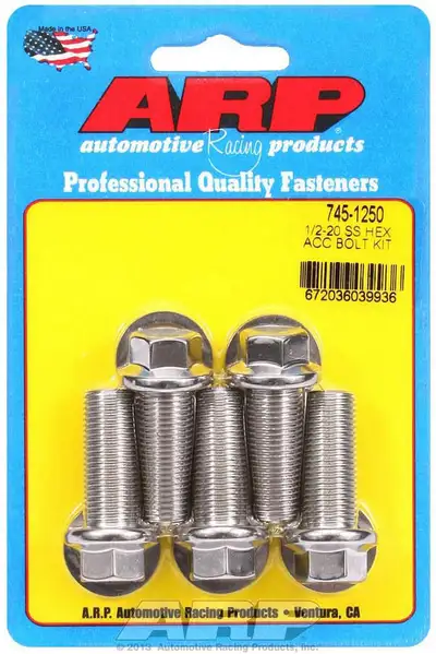 ARP Auto Racing S/S Bolt Kit - 6pt. (5) 1/2-20 x 1.250