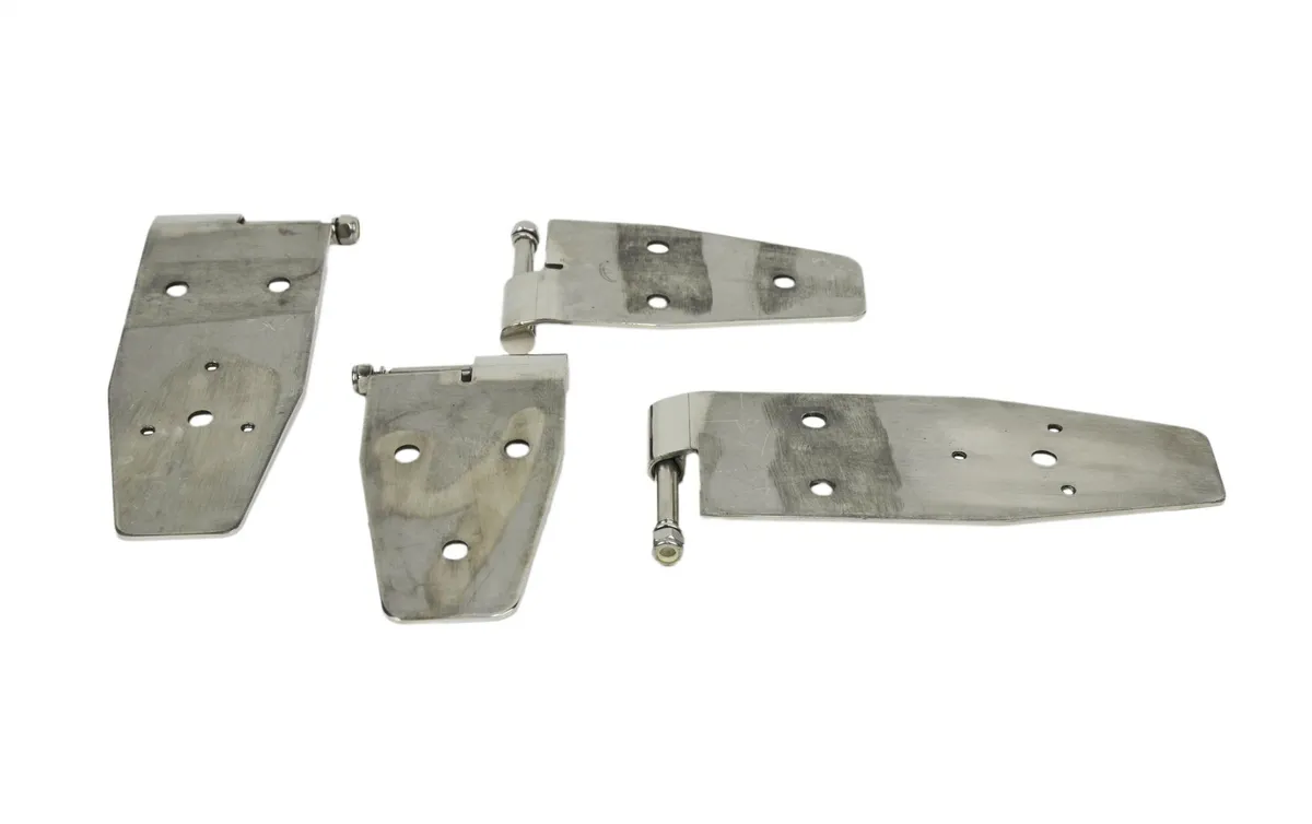 Jeep YJ Hardtop Door Hinge Set 4 Pieces 94-95 Wrangler YJ Polished Silver Kentrol product image