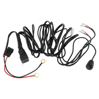 GateKeeper Off-Road LED Light Bar Wiring Harness Kit (2 Leads 16awg) With Fuse 12v 40a Relay "no Drill" On/Off Switch