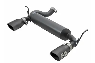 aFe Power Rebel Series 2.5in 409 Stainless Steel Axleback Exhaust System w/ Black Tips