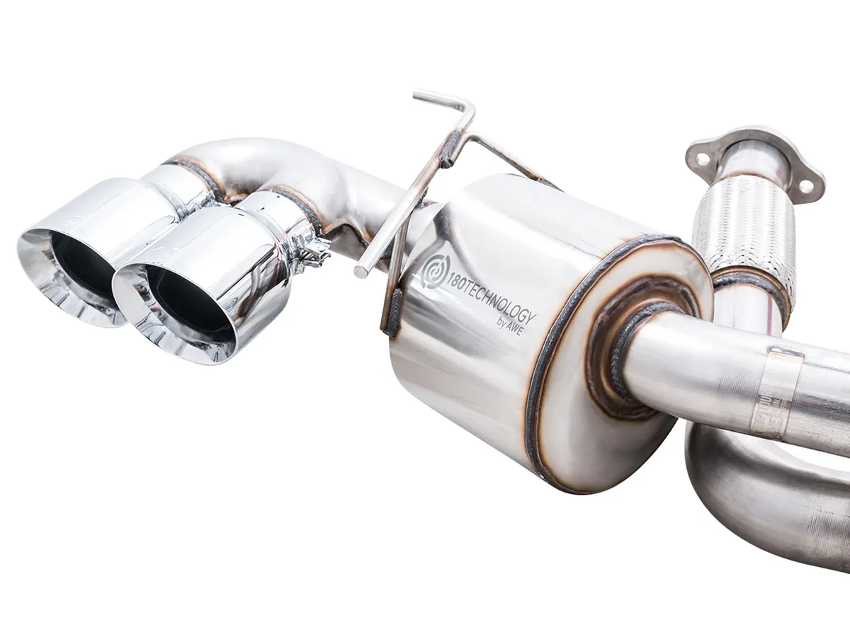 AWE Track Edition Exhaust for C8 Corvette - Quad Chrome Silver Tips product image
