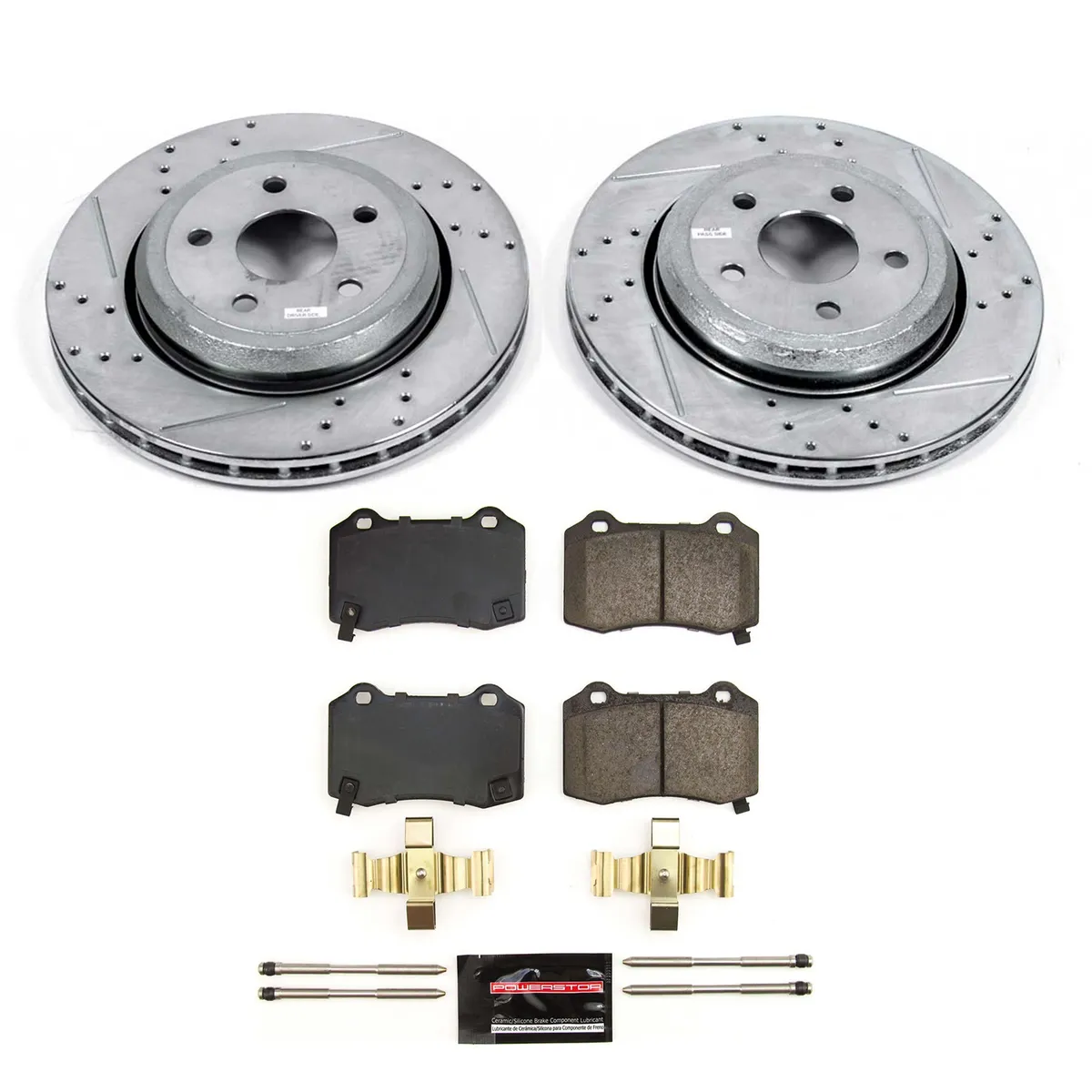 Z23 Evolution Sport Upgrade Kit: Drilled/Slotted Rotors; Carbon-Fiber Ceramic Pads W/Hardware product image