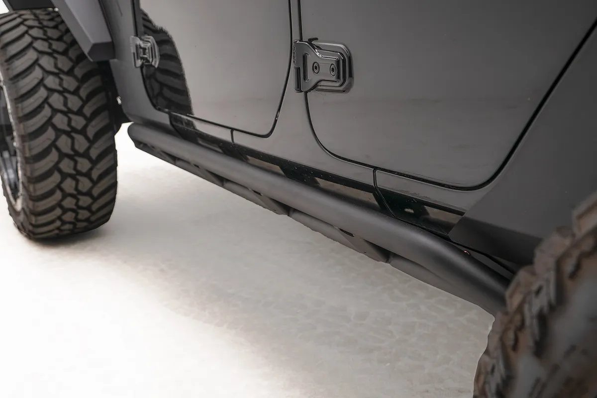 Rock Slider; 2 Stage Black Powder Coated; w/Tube; product image