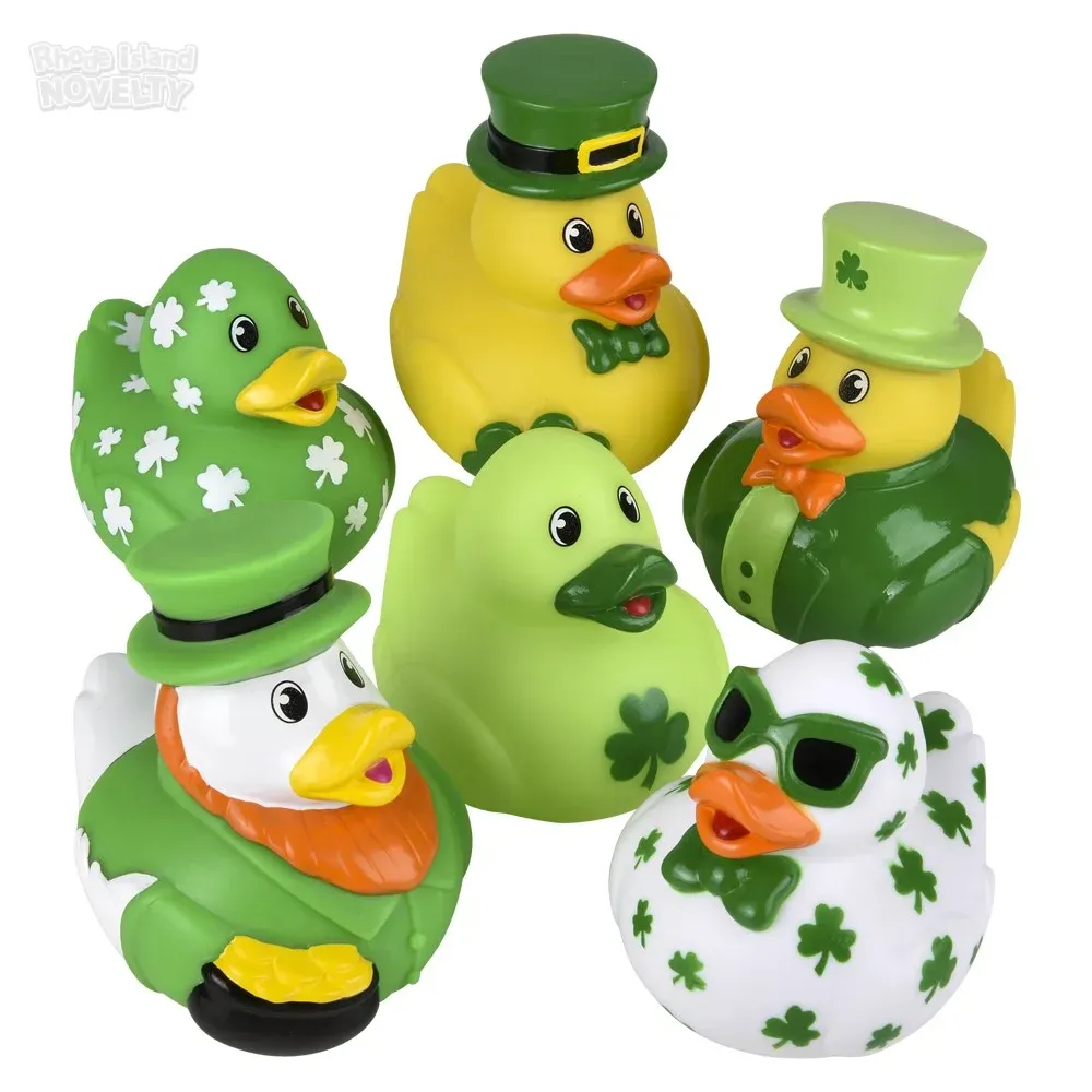 St. Patrick's Day Rubber Duckies 3.5\" 12ct product image