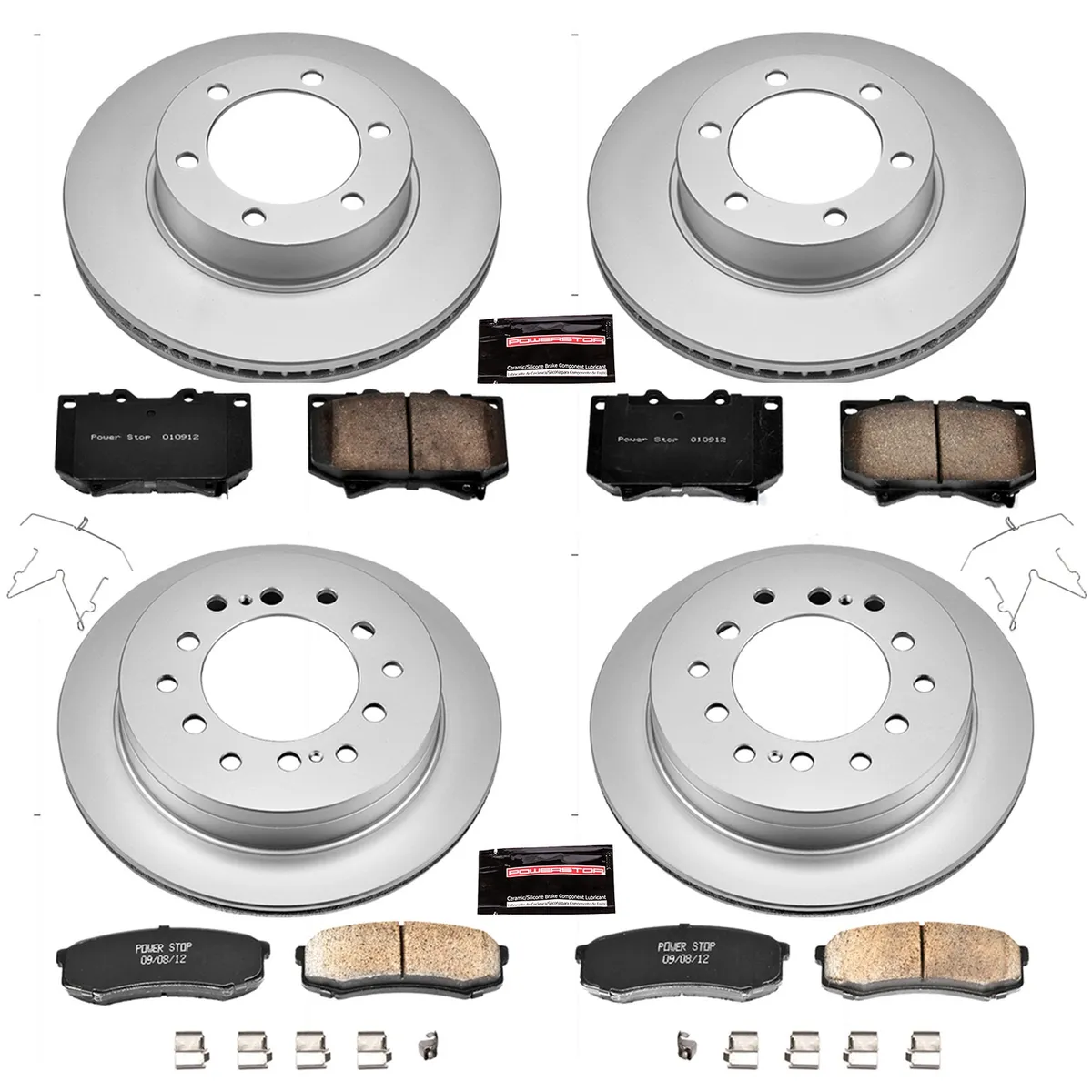 Z17 Geomet Coated Rotor Kit: Genuine Geomet Fully Coated Rotors; Ceramic Pads W/Hardware product image