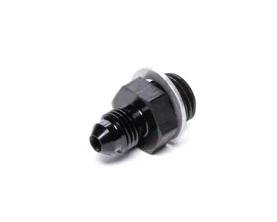 Vibrant Performance Straight AN to Metric Adapter Fitting; -4AN; M14x1.5 Metric Size; 6061 Aluminum; Black Anodized;
