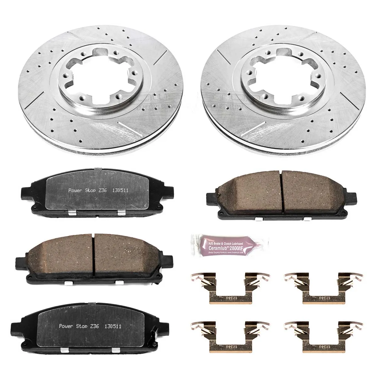 Z36 Truck/Tow Upgrade Kit: Drilled/Slotted Rotors; Carbon-Fiber Ceramic Pads W/Hardware product image