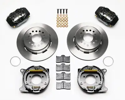 Wilwood Brakes Wilwood FDLI PS Park Brake Kit Drilled Red Ford 8.8 w2.5in Offset-5 Lug