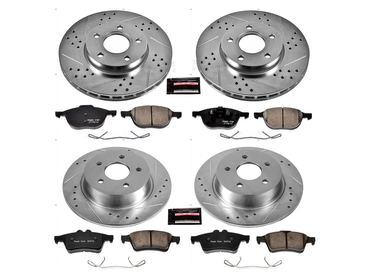 Z23 Evolution Sport Upgrade Kit: Drilled/Slotted Rotors; Carbon-Fiber Ceramic Pads W/Hardware product image