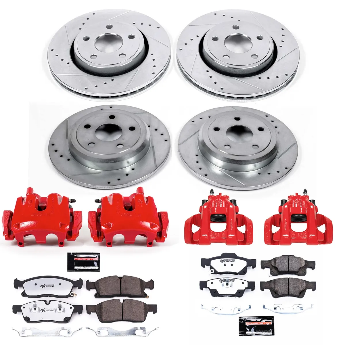 Z36 Truck/Tow Upgrade Kit: Drilled/Slotted Rotors; Carbon-Fiber Ceramic Pads; Powder Coated Calipers product image