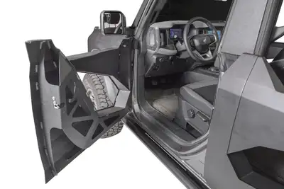 Fab Fours Trail Doors; Inserts; Matte Black Powder Coat: 4 Pcs;