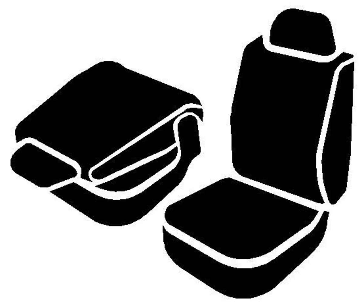 Neo™ Neoprene Custom Fit Truck Seat Covers; Bucket Seats; Adjustable Headrests; Side Airbags; Fold Flat Backrest On Passenger Side; product image