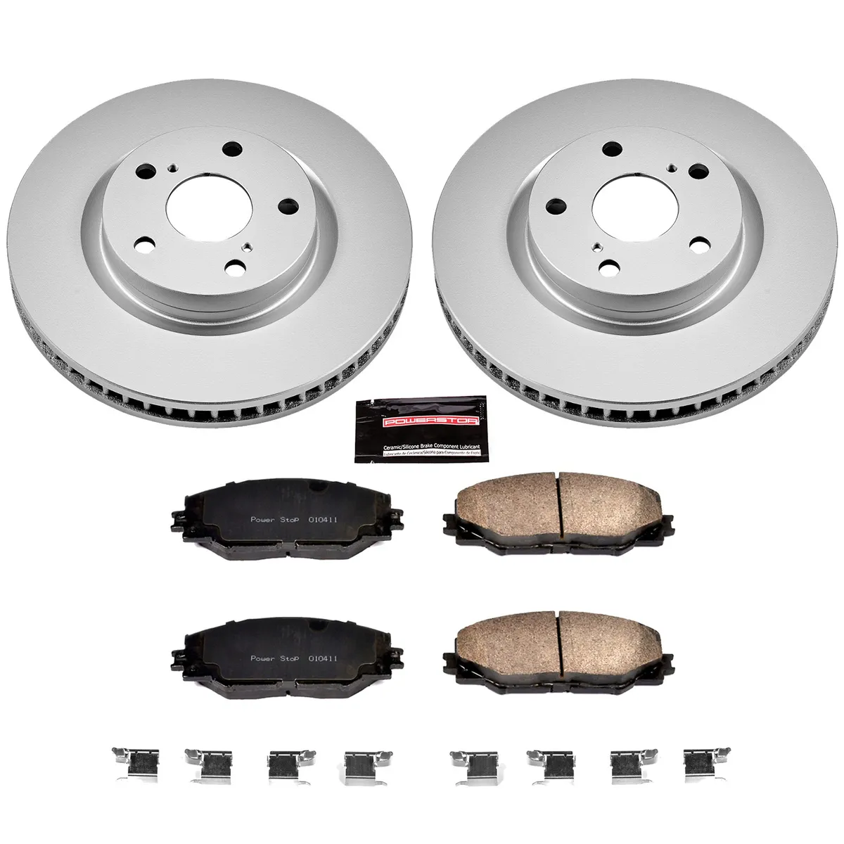 Z17 Geomet Coated Rotor Kit: Genuine Geomet Fully Coated Rotors; Ceramic Pads W/Hardware product image