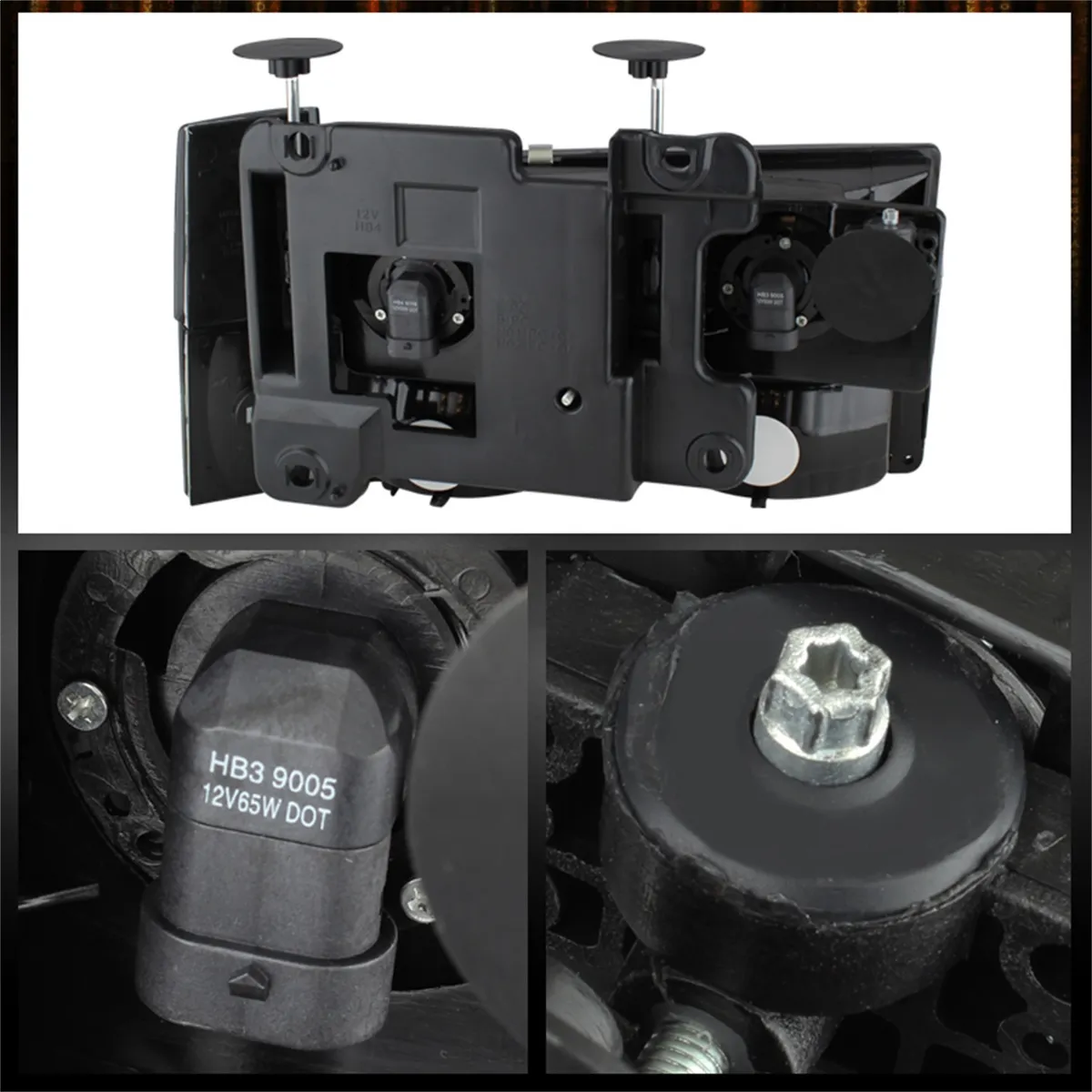 XTune Crystal Headlights; w/Corner And Bumper; Black; product image