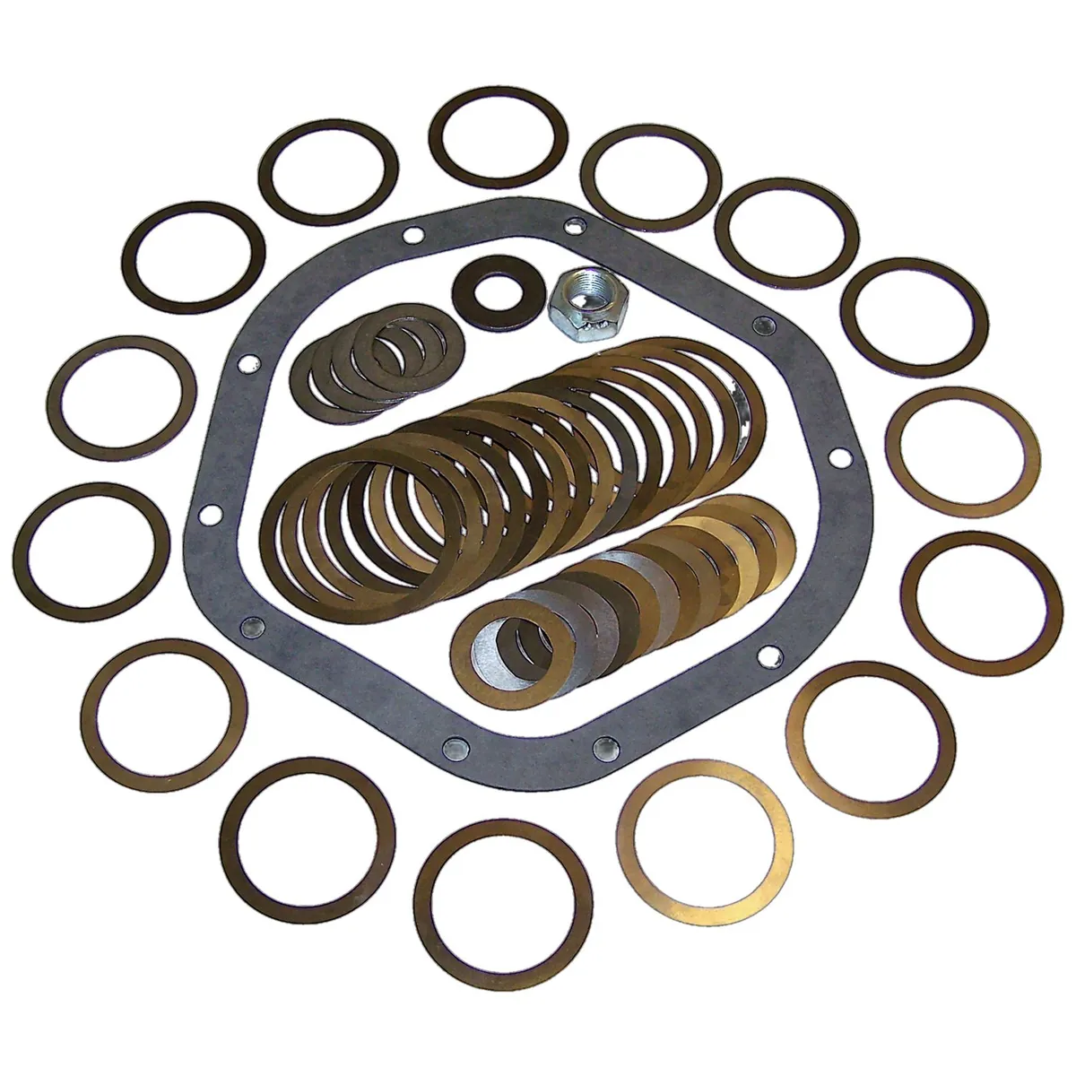 1974-1991 SJ J-Series Front & Rear;1986-1986 CJ-7;1986-1992 MJ Comanche;1986-1993 Cherokee;1987-1995 YJ Wrangler (KDX); 1997-2006 TJ Wrangler w/o Rubicon Package;w/ Dana 44/226MM Rear Axle; Differential and Pinion Shim Set product image