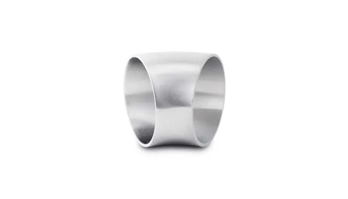 45 Degree Stainless Steel Bend; 1.75 in. OD; 1.75 in. Centerline Radius; 0.72 in. Leg Length From Tangent; 0.065 in. Nominal Wall Thickness; Brushed; product image