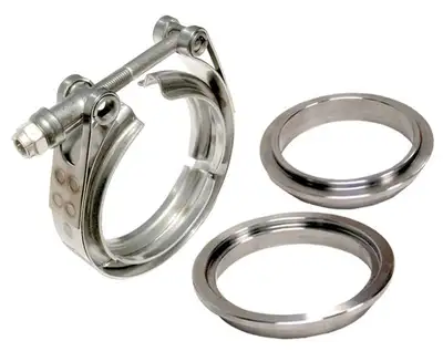 Pacific Performance Engineering 3.5 Inch V Band Clamp Stainless Steel 3 Piece Set 1C 1M 1F PPE Diesel