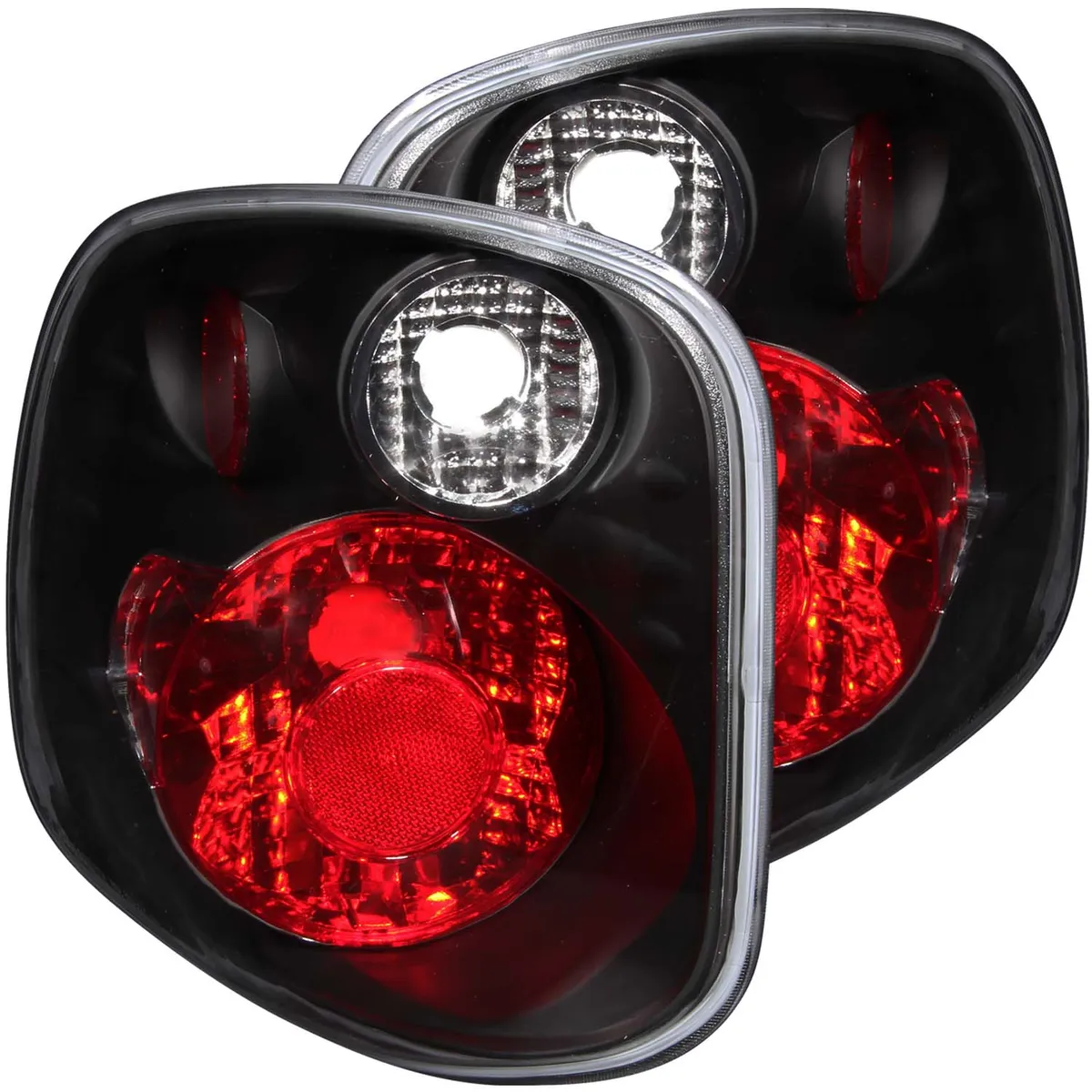 ANZO USA 1997-2001 Ford F-Series Version 2 Black Lighting Flare Side Set