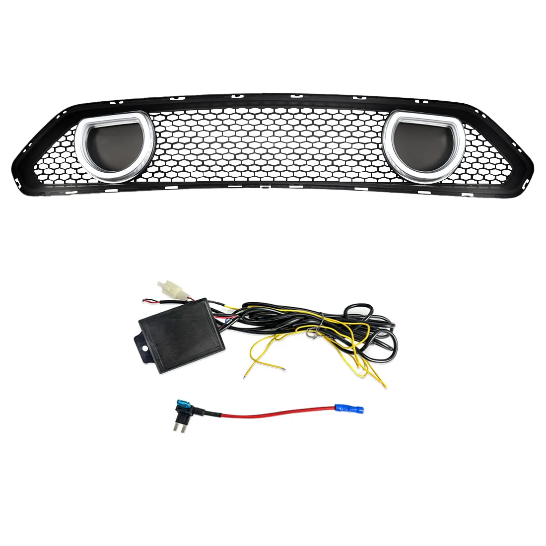 American Modified Amfmca00612 Mach 1 Style Front Upper Grille With DRL And Turn Signal Lights product image
