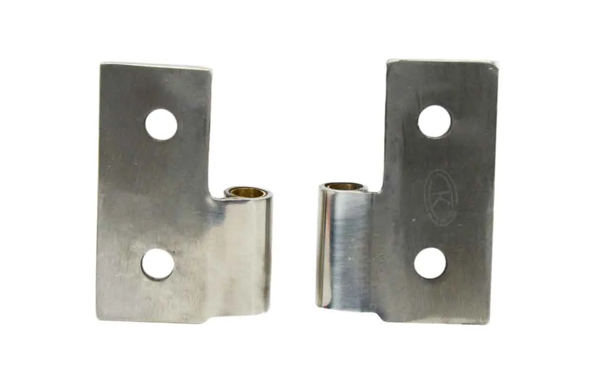 JEEP CJ/YJ/TJ Lower Door Hinge Pair 76-06 CJ Wrangler YJ/TJ Polished Silver Kentrol product image
