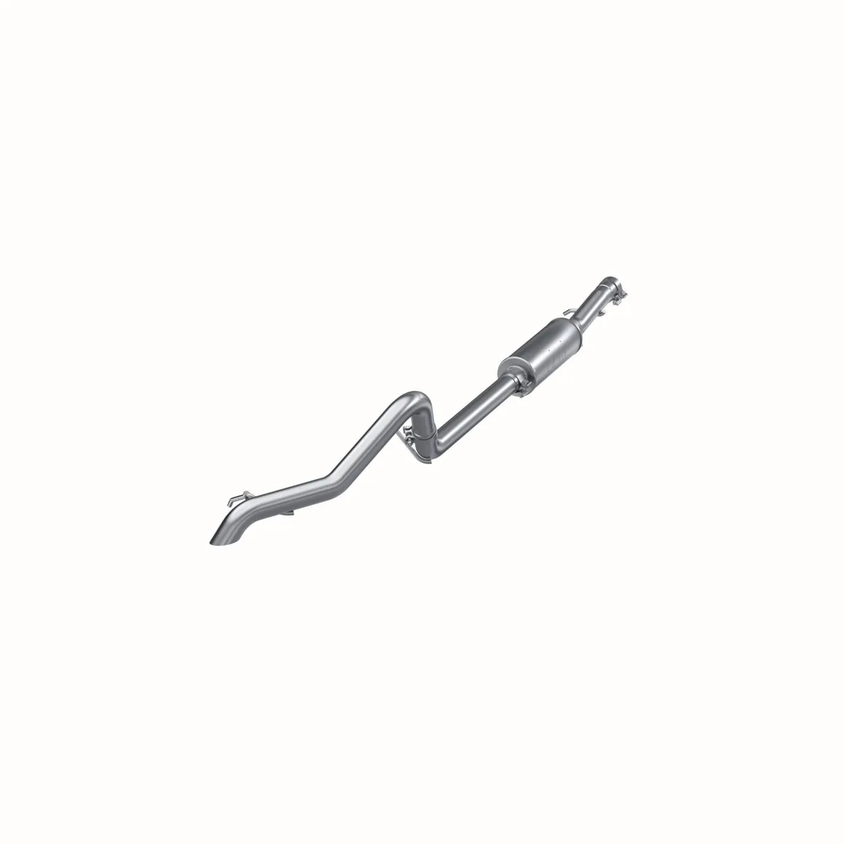 Armor Lite Cat Back Exhaust System; 2.5 in.; Incl. Ext. Pipe/Overaxle Pipe/Offroad Tailpipe/Muffler/Hardware/No Tip; Muffler Before Axle; Single Rear Exit; Aluminized; product image