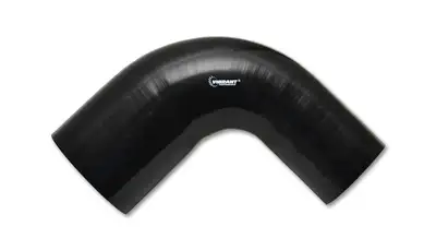 Vibrant Performance 90 Degree Reducer Hose Coupler; 2 in. Inlet ID; 3 in. Outlet ID; 4 in. Leg Length From Tangent; 3 in. Centerline Radius; 35 PSI Maximum Operating Pressure; Black;