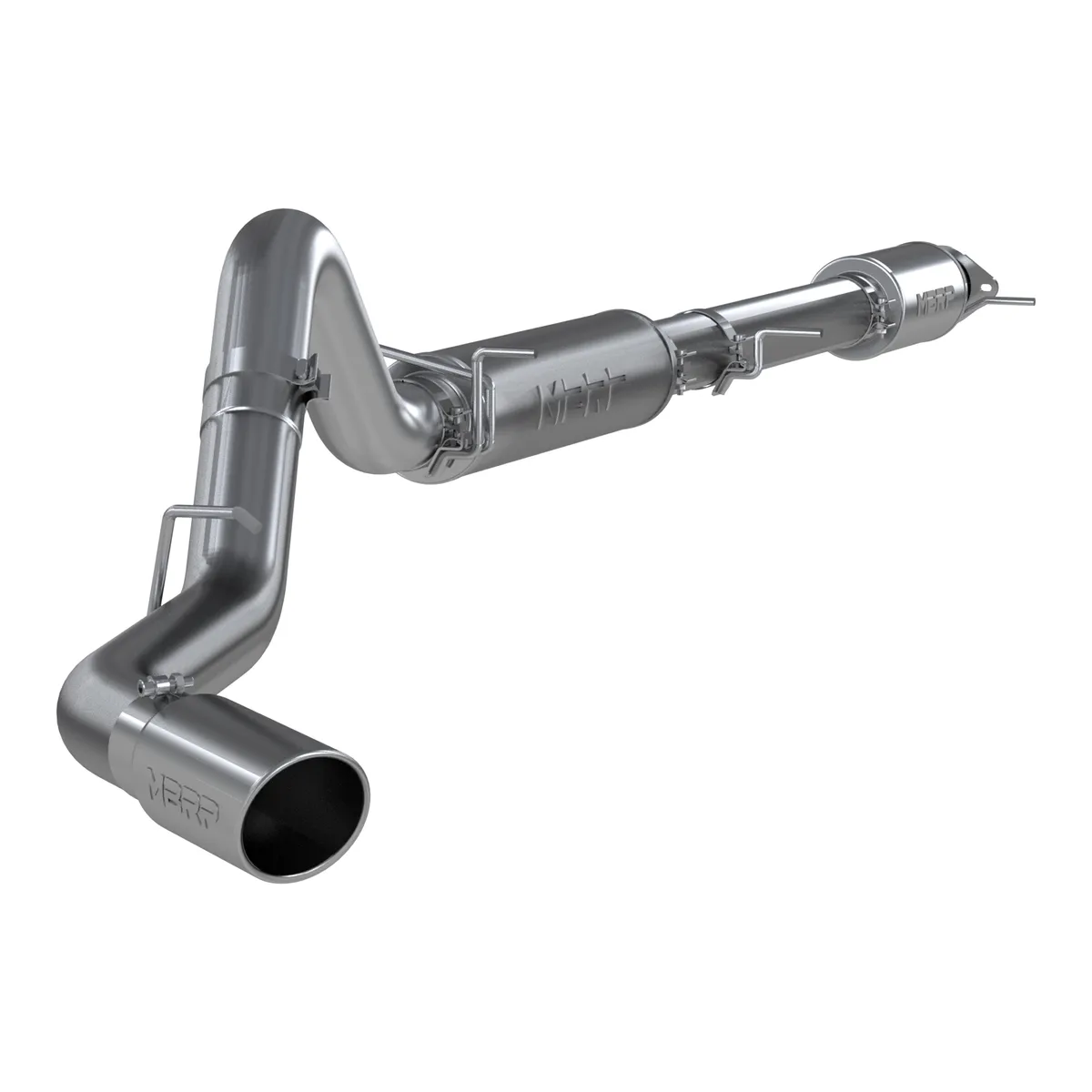 Armor Lite Cat Back Exhaust System; 4 in. Tubing; Single Side Exit; 5 in. Outlet Diameter Tips; Aluminized; product image